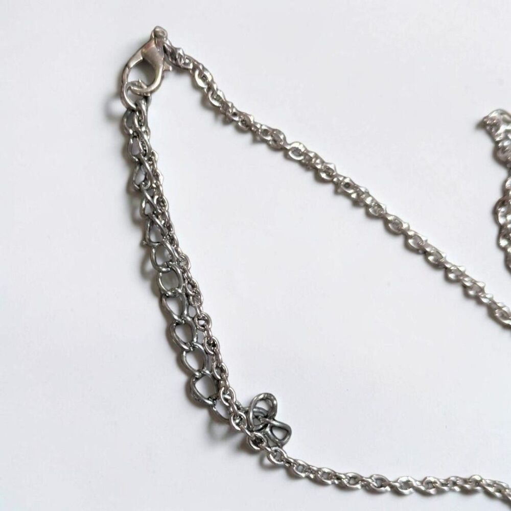 Silver Tone Tassel Necklace & Earrings Set, Copper Tone Beads, Boho Jewelry - Picture 9 of 9